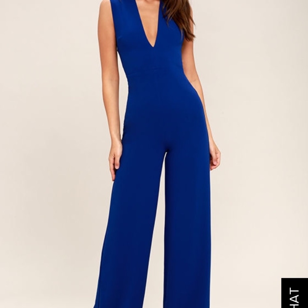 Lulu’s Blue Jumpsuit NWOT